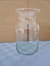 Classic glass vase, clear 8  tall, Flower Vase 4 3/4 mouth, 5" at base U1-29 