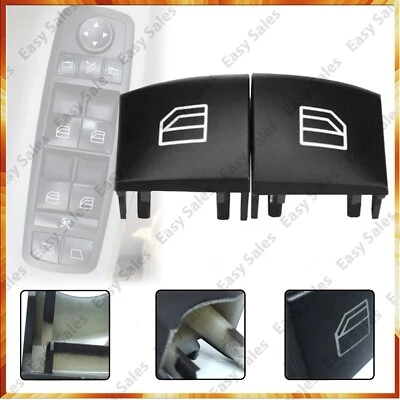 2x Bouton Leve Vitre Conducteur Pour MERCEDES CLASSE A et B W169 W245 ML Dx + Gx - Photo 1/4