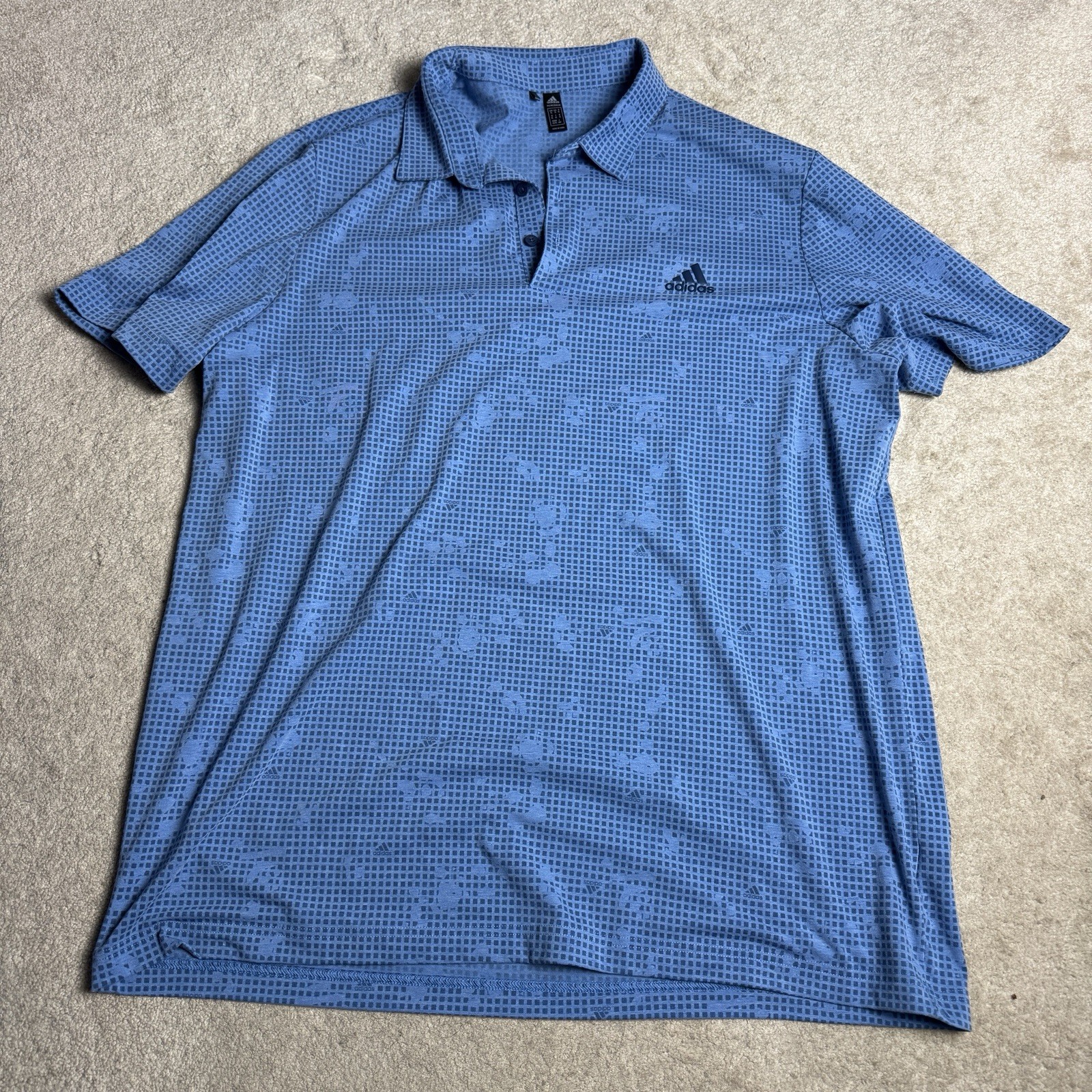 Adidas Primegreen Mens Polo Shirt XL Blue