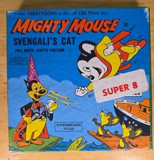MIGHTY MOUSE SVENGALIS CAT SUPER 8 COLOUR 200FT 8MM CINE FILM 1966