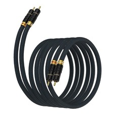 2Pack RCA Audio Cables, 6N OFC Braided RCA Male to Male Stereo Audio Intercon...