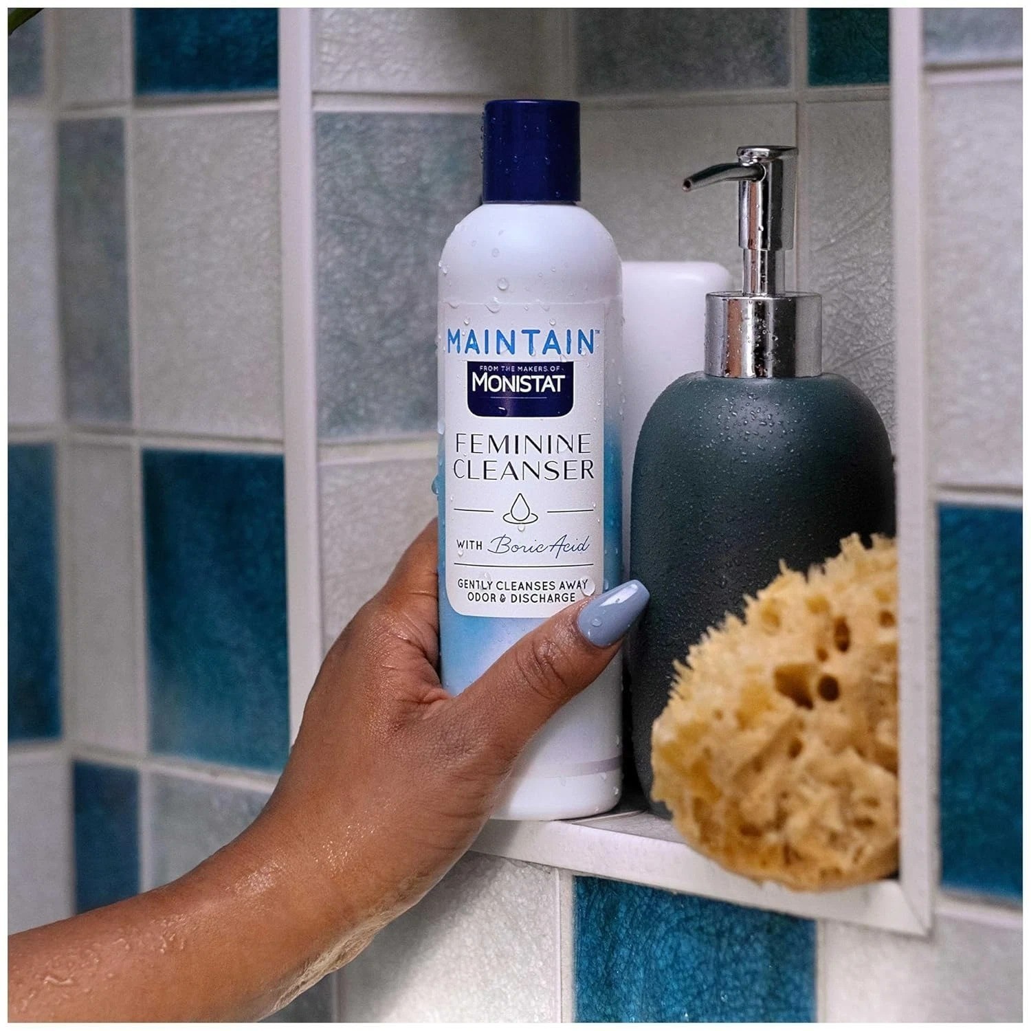 Monistat Boric Acid Feminine Wash, Fragrance-Free Intimate Wash  for Women 10 Fl