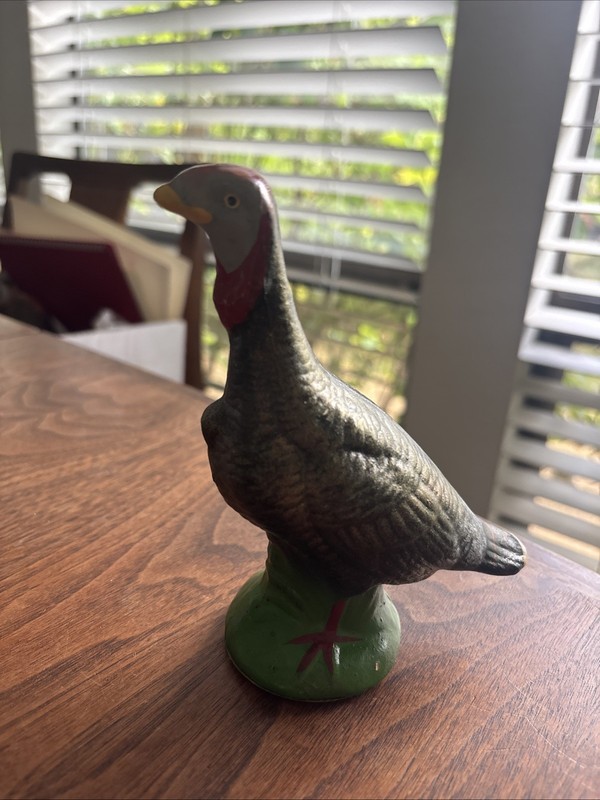 antique papier-mâché turkey candy containers