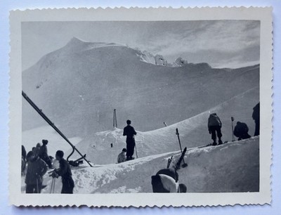 Frankreich, Mont d Or, Les skiieurs en top des pistes, Originaldruck, 1946
