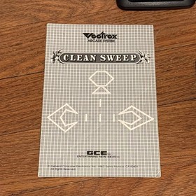 Clean Sweep (Vectrex, 1982) Manual Overlay Game NICE!
