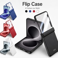 Handy Hülle + 9H Schutzglas für Samsung Galaxy Z Flip8 mit Scharnier Schutz …