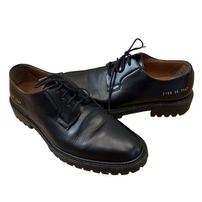 Common Projects Derby Shoes Black Sz 38 EUC