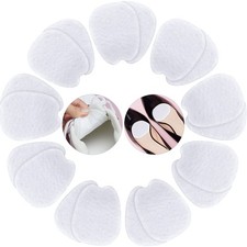 Zhanmai 9 Pairs Felt Tongue Pads for Shoes, Soft Self-Adhesive Large, White