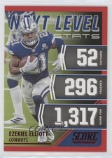 2021 Score Next Level Stats Red Ezekiel Elliott #NL18 7iu