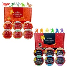 Kids Bath Bombs with Surprise Toys - 6 Pack Dragon Ninja Bubble Bath, Safe G