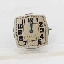 ELGIN 17j 32986743 Gr. 487, 4/0s TRENCH WRIST WATCH MOVEMENT FOR REPAIR (IE)