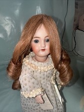Doll Wig Human Hair Size 7 Long Curls Antique BJD Modern New Old Stock Bluette