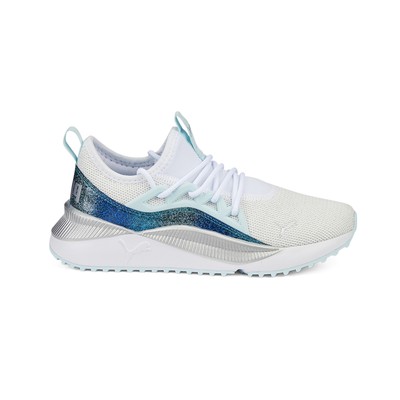 PUMA Pacer Future Allure Night Out Glitter Lace Up  Youth Girls Blue, White Snea