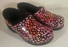 Dansko Tiny Heart Professional Clogs Patent Leather Women's US 10.5 - 11