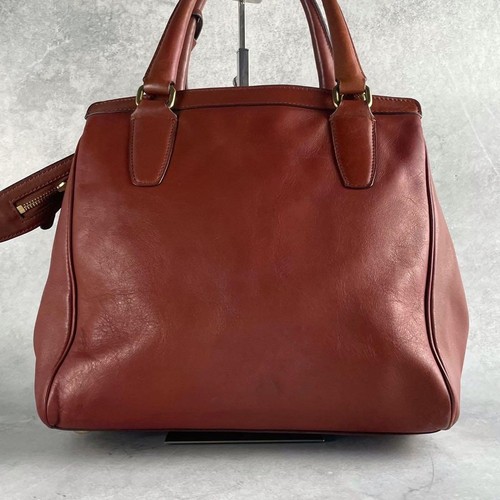 Borsa a mano Coach Legacy 26261 pelle 2 vie tracolla nappa cognac vintage usata - Foto 2 di 10
