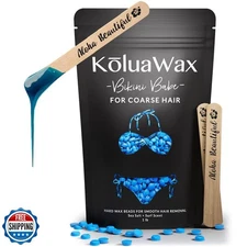 KoluaWax Hard Wax Beads for Hair Removal – Coarse Hair Formula – Face, Brazil