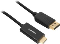 Sharkoon Adapterkabel Displayport 1.2 > Hdmi 4K Schwarz, 3 Meter