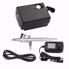 Airbrush Makeup Machine Kit with Compressor 0.4mm Needles and Nozzle Spray fo...