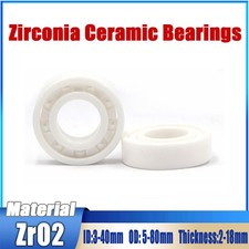 Miniature ZrO2 Zirconia Full Ceramic Ball Bearing Resistant Corrosion Bearings
