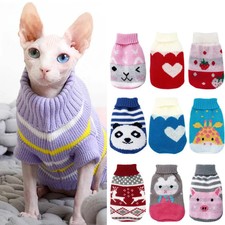 Christmas Cat Dog Sweater Pullover Winter Dog Clothes for Small Dogs Chihuahua P