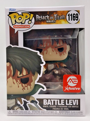 Funko Pop Vinyl Figure 1169 Attack on Titan Battle Levi Bloody Animation NIB