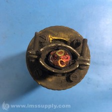 Hubbell 60A 600 VAC Yellow Turn Locking Plug 1376