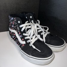 Vans Sneakers Floral Sk8-Hi Girls Missy Size 4 Shoes Flowers Old Skool High Top