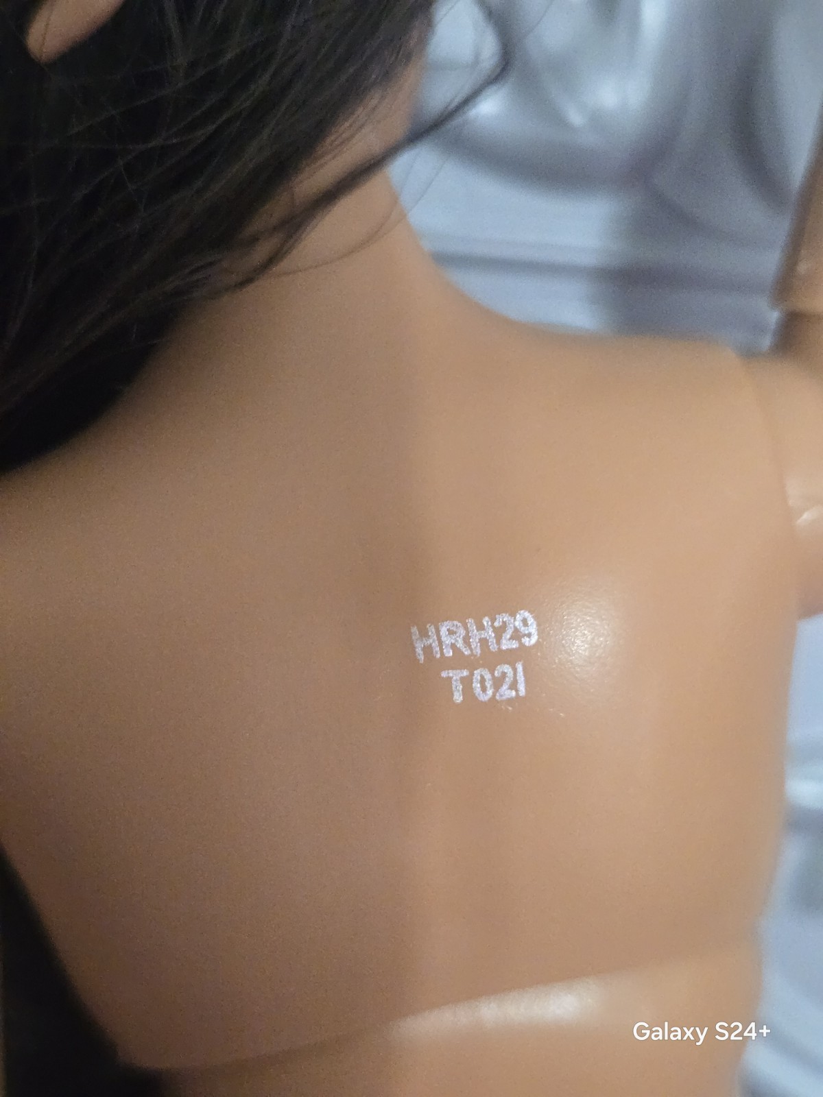 Nude Hybrid Barbie Curvy Doll, Long Wavy Brown Hair  Made to Move Body OOAK 