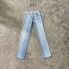 Vintage 70  s Levi  s Actual 26.5x30 Orange Tab student jeans light blue USA
