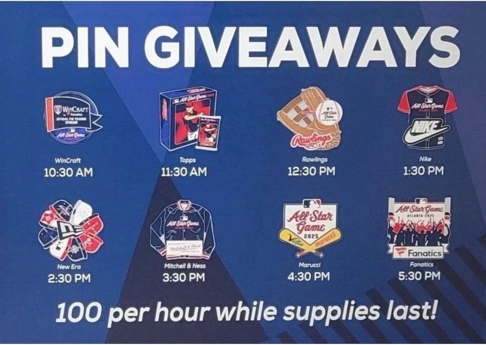 2025 MLB All Star Game Pin ASG All Star Village Exclusive Set Of 8 👍⭐️ - Image 2 of 2