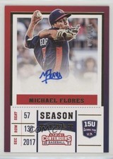 2017 Panini Elite Extra Edition USA Baseball Gold 4/100 Michael Flores Auto 2f4