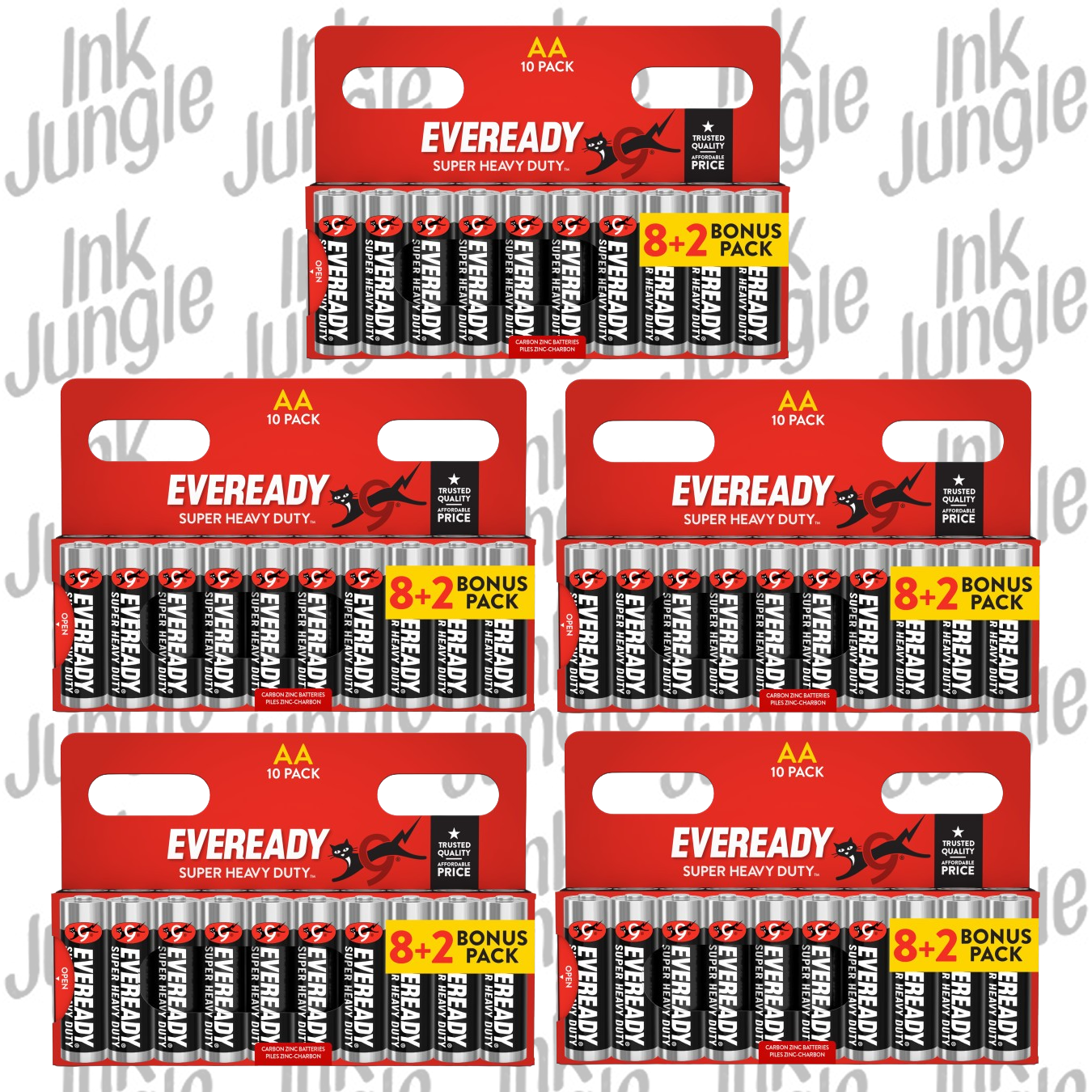 Eveready Aa Super Heavy Duty Carbon Zinc 1.5V Batteries - Pack Of 50 - Black - Image 9