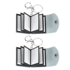 2Pcs Personalized Leather Mini Photo Album Ke...