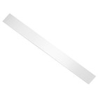 30"x3" Self-Adhesive 304 Stainless Steel Sheet Gap Filler, Brushed Silver