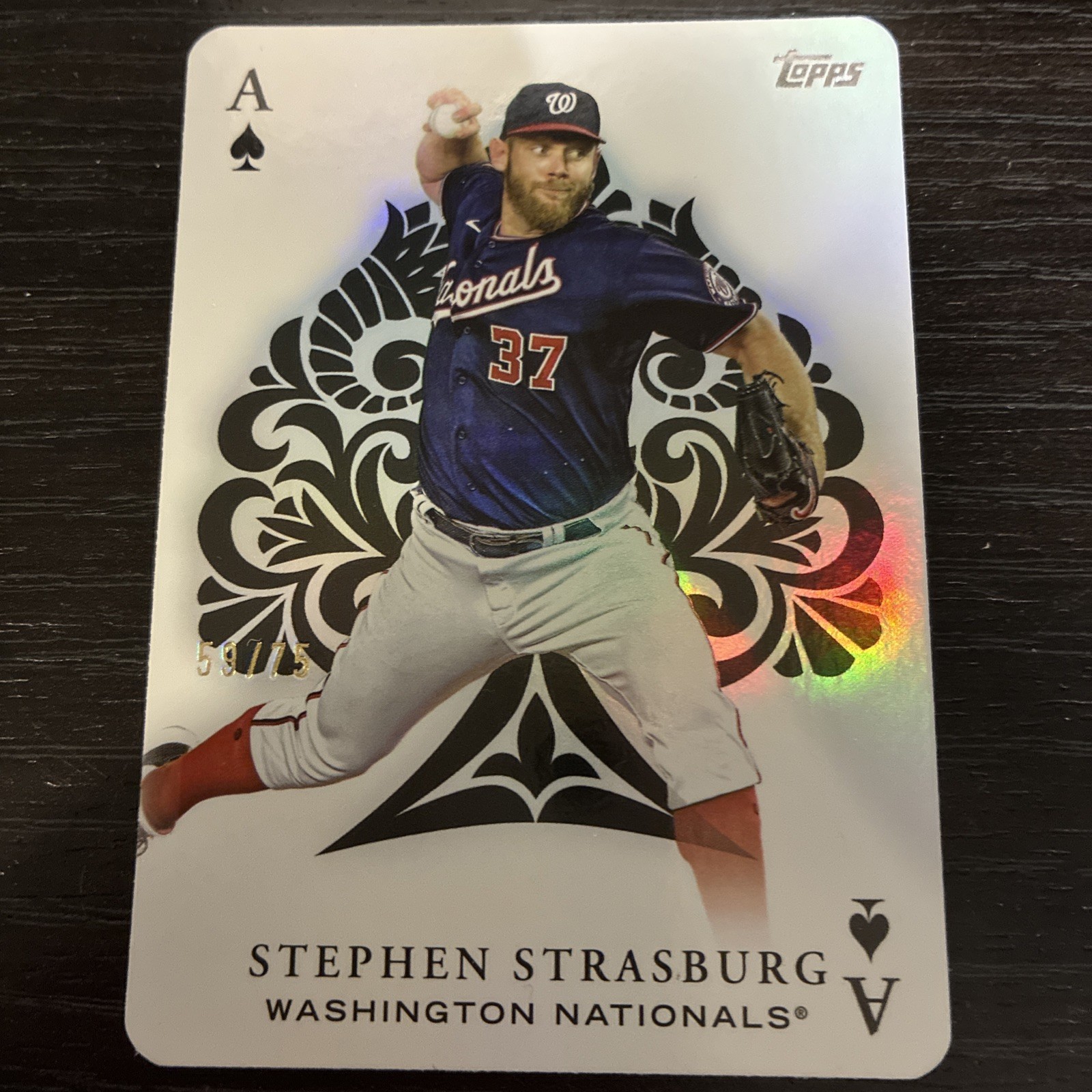 2023 Topps Series 1 #AA-21 Stephen Strasburg All Aces GOLD Insert /75 SP Nats