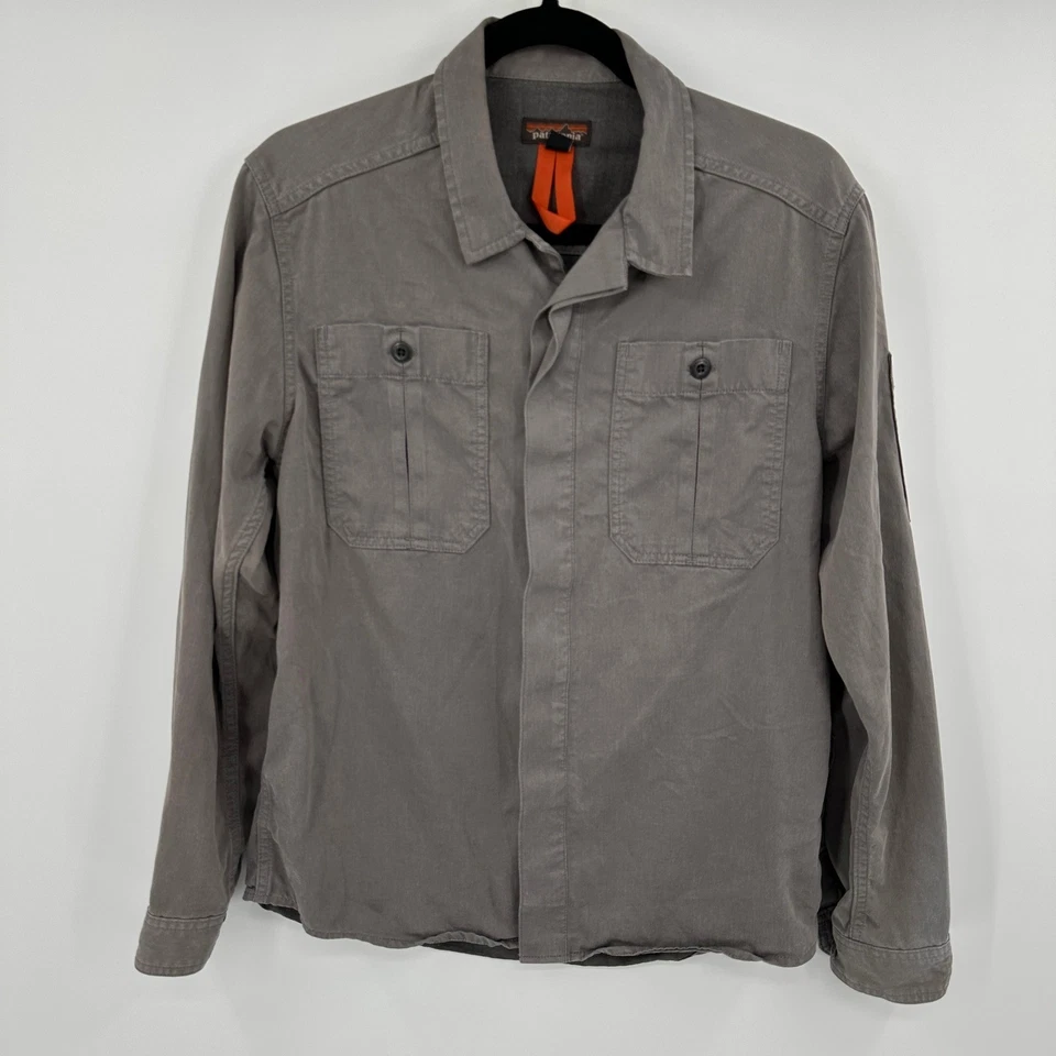 Patagonia Men's Gray Button Down Long Sleeve Shirt Size XS Organic Cotton Blend - Image 3 of 4