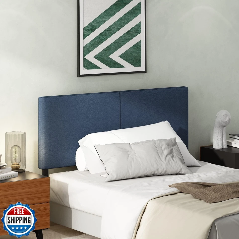 Furinno Roanne Upholstered Headboard, Full, Denim - Image 2 of 4