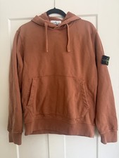 Stone Island Hoodie Large Rust Compass Patch Pullover Sweatshirt Mens