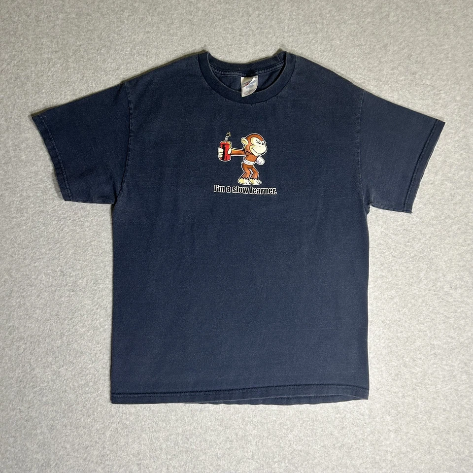 De colección. Camiseta Y2K I’m A Slow Learner Blind Skateboards Estilo Azul Desteñida Para Hombre Grande Foto 2 de 4