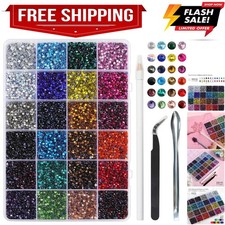 Hotfix Rhinestones Mixed 24 Colors, SS10 Rhinestones for Crafts Clothes, Hotf...