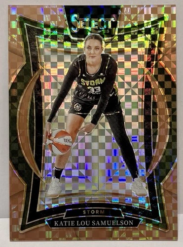 2025 Panini Select WNBA #53 Katie Lou Samuelson Bronze Checker Prizm /49