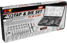 Performance Tool W4001DB 40pc SAE TAP AND DIE SET NF, NC, NPT
