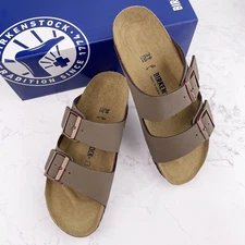 Birkenstock Arizona Mocha Birkibuc-Birko-Flor Casual Cork Women and Men Sandals