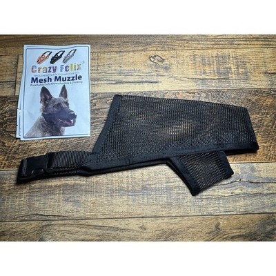Crazy Felix Mesh Dog Muzzle   Breathable & Adjustable Black