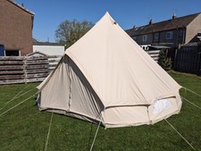 Bell Tent UK 5m Ultimate Canvas Tent Zip Off Heavy Duty Ground Sheet + Inner