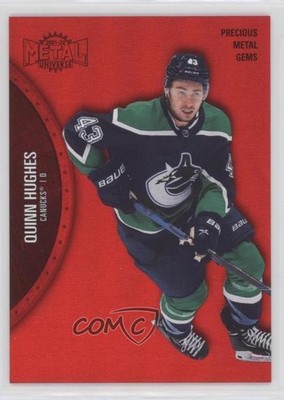 2021 Skybox Metal Universe Alternate Jersey PMG Red /100 Quinn Hughes #111 0gn4