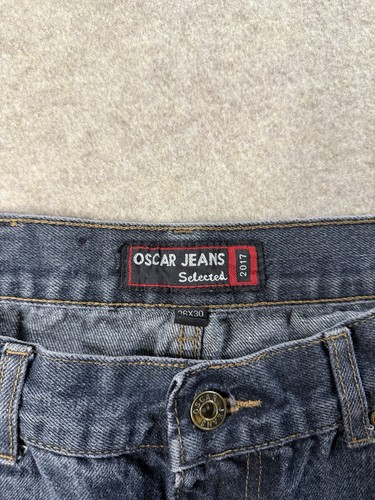 Oscar Jeans Men’s 36x30 Blue Denim Classic Fit Distressed Style - Picture 3 of 3