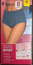 NEW Felina High Waist 8-Pack Panties Briefs Full Coverage Tagless Underwear SM