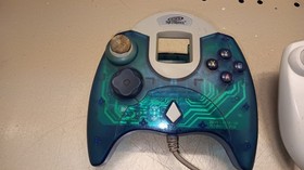 Sega Dreamcast Controller Lot Of 2. Original White & Blue Mad Catz. FOR PARTS