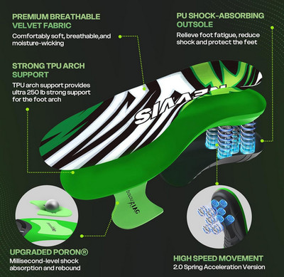 NEVVIS Dynamic Spring Plantar Fasciitis Insoles for Flat Feet size large